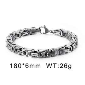 luxury stainless steel Vintage byzantine Men bracelet