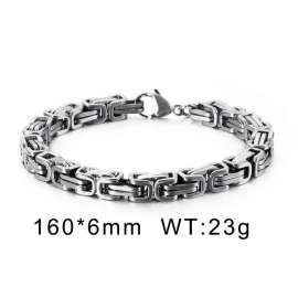 luxury stainless steel Vintage byzantine Men bracelet