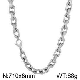 Stainless steel edged O-chain necklace