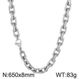 Stainless steel edged O-chain necklace