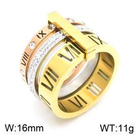Stainless steel Roman numeral ring