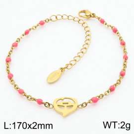 Halloween Pumpkin Vacuum Plating 18k pink Bohemian Women's Stainless Steel Bracelet