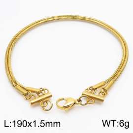 Stainless steel double layer chain gold bracelet