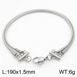 Stainless steel double layer chain steel color bracelet