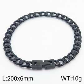 Black Cuban Chain Stainless Steel Bracelet