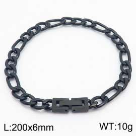 Black Cuban Chain Stainless Steel Bracelet