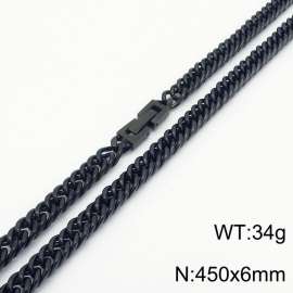 Titanium steel double woven round wire whip 450 * 6mm necklace