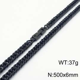 Titanium steel double woven round thread horsewhip 500 * 6mm necklace