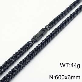 Titanium steel double woven round thread horsewhip 600 * 6mm necklace