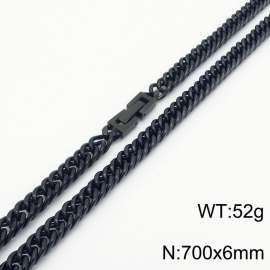 Titanium steel double woven round wire horse whip 700 * 6mm necklace