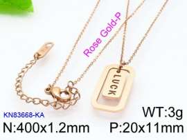 SS Rose Gold-Plating Necklace