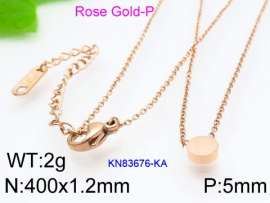 SS Rose Gold-Plating Necklace