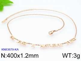 SS Rose Gold-Plating Necklace