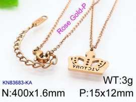 SS Rose Gold-Plating Necklace