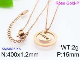 SS Rose Gold-Plating Necklace