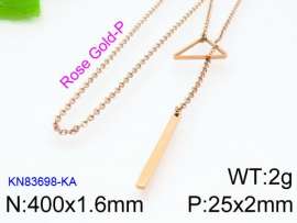 SS Rose Gold-Plating Necklace