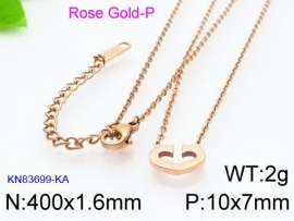 SS Rose Gold-Plating Necklace