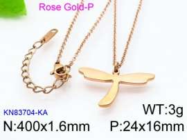 SS Rose Gold-Plating Necklace