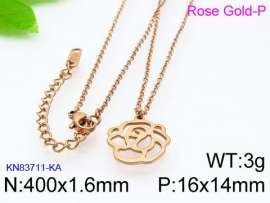 SS Rose Gold-Plating Necklace