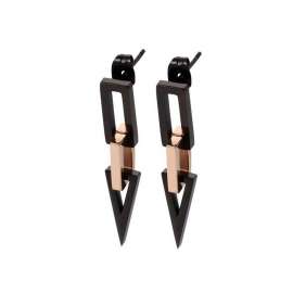 Stainless Steel Black-plating Earring