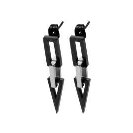 Stainless Steel Black-plating Earring