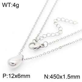 Stainless steel droplet necklace