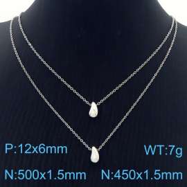 Stainless steel droplet necklace