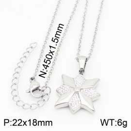 Geometric Chains Necklace Women Stainless Steel 304 Silver Color