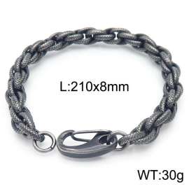 SS Oxidized Bracelet