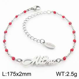 Fashionable Titanium Steel Red Bohemian Steel Bracelet