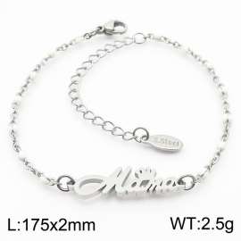 Fashionable titanium steel white Bohemian steel color bracelet
