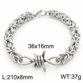 Domineering and trendy men's V-shaped imperial chain stainless steel bracelet