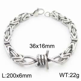 Domineering and trendy men's V-shaped imperial chain stainless steel bracelet