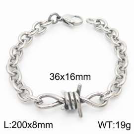 Trendy men's O-shaped stainless steel bracelet