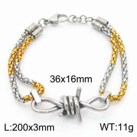 Fashionable and trendy fish scale chain stainless steel bracelet