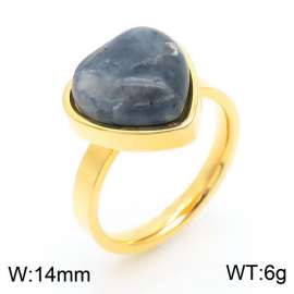Love Ink Stone Ring Set Gold Stainless Steel Ring