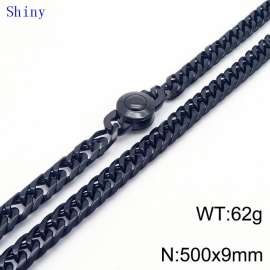 9mm50cm vintage men's personalized polished whip chain necklace