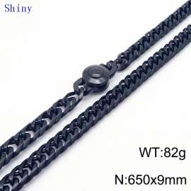 9mm65cm vintage men's personalized polished whip chain necklace