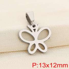 Stainless steel butterfly pendant