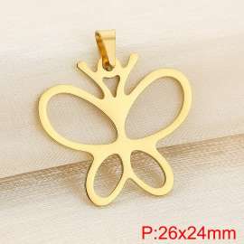 Stainless steel butterfly pendant
