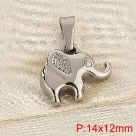 Stainless steel elephant pendant