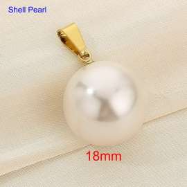 Shell bead pendant