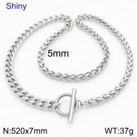 Stainless steel OT buckle splicing necklace