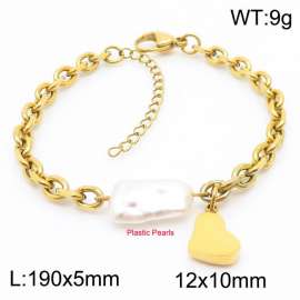 Sweet and Fresh Gold Titanium Steel Love Bracelet