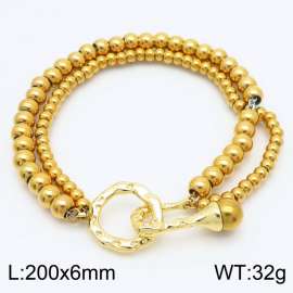 Stainless steel double steel ball French lady gold bracelet