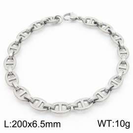 6.5mm stainless steel pig nose minimalist women's bracelet