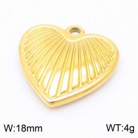 Stainless steel gold-plated heart-shaped DIY accessories