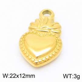 Stainless steel gold-plated heart-shaped DIY accessories