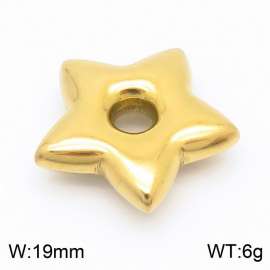 Stainless steel through-hole five pointed star DIY jewelry accessories
