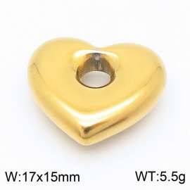 Stainless steel through-hole heart-shaped DIY jewelry accessories